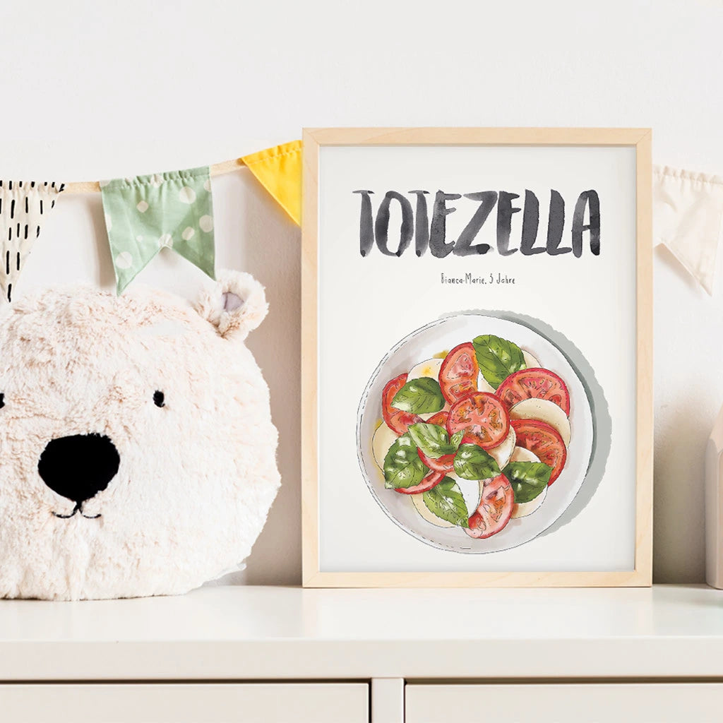 Kindermundposter - Motiv Tomate Mozzarella Caprese