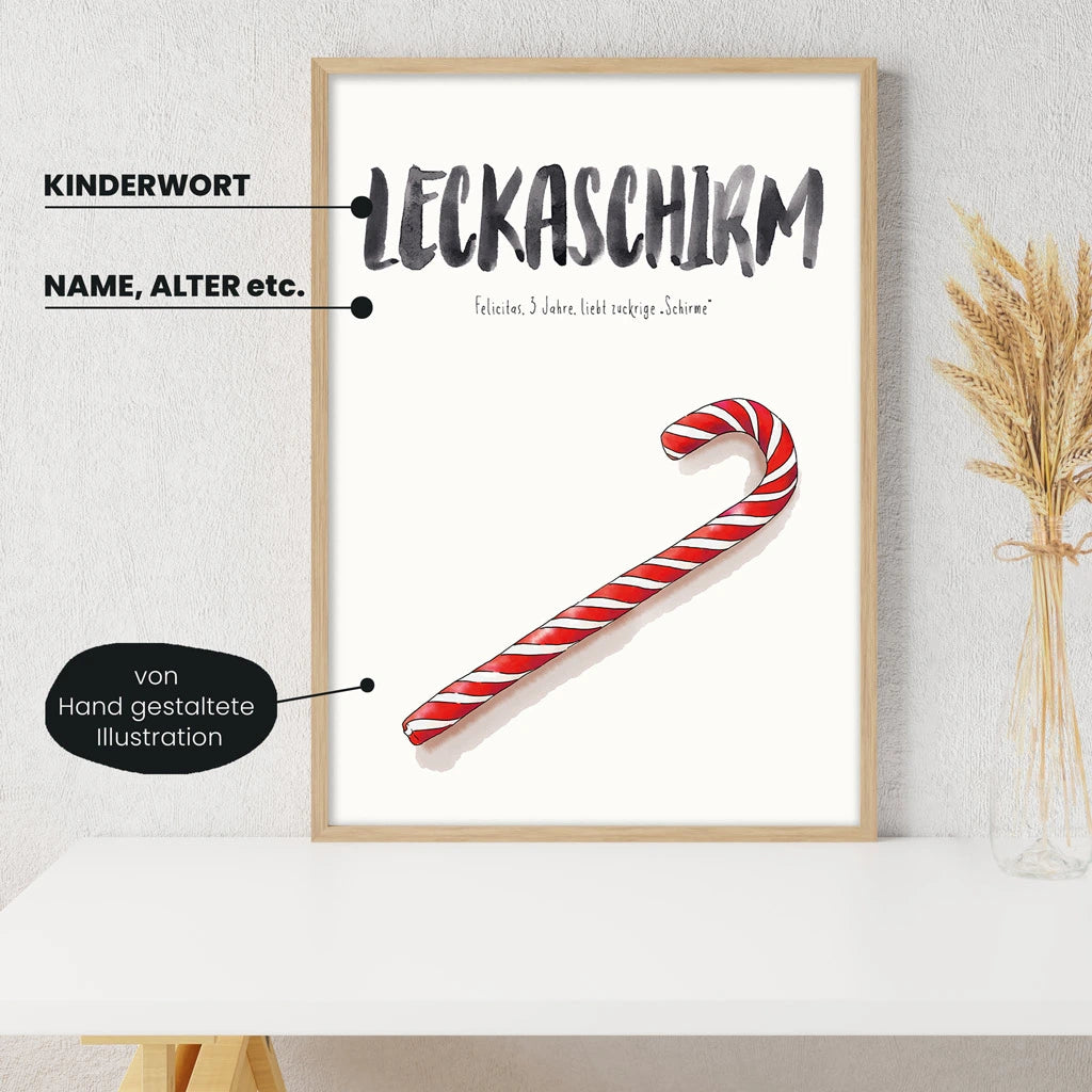 Kindermundposter - Motiv Zuckerstange