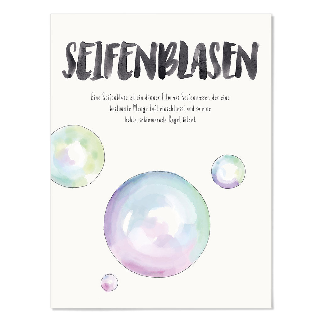Kinderzimmerposter "Seifenblasen"