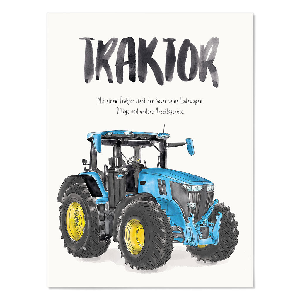 hejhoni - kinderzimmerposter "traktor"