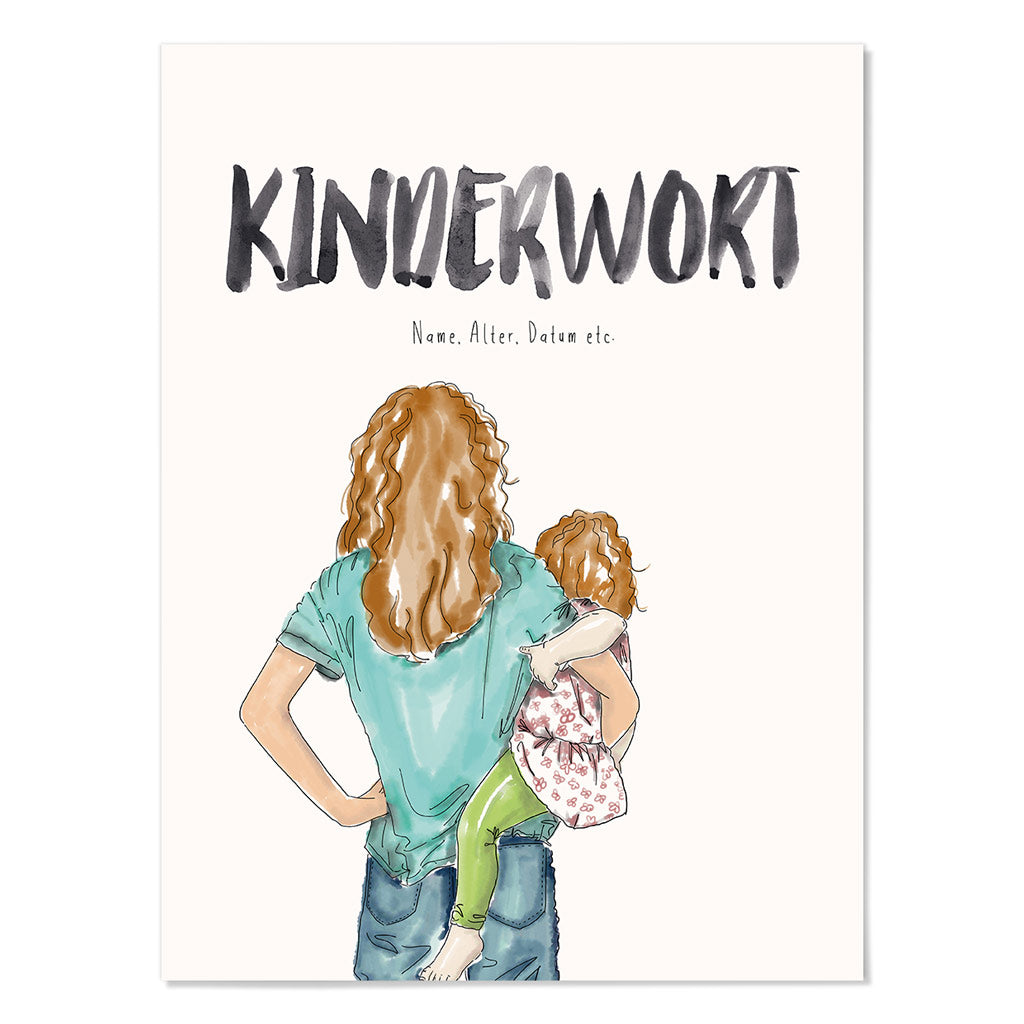 Kindermundposter Mama – personalisiertes Poster mit Kinderwort für Eltern