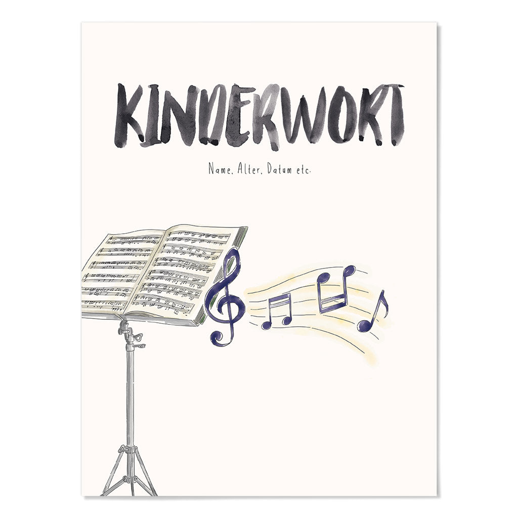 Kindermundposter Noten – personalisiertes Poster mit Kinderwort für Eltern