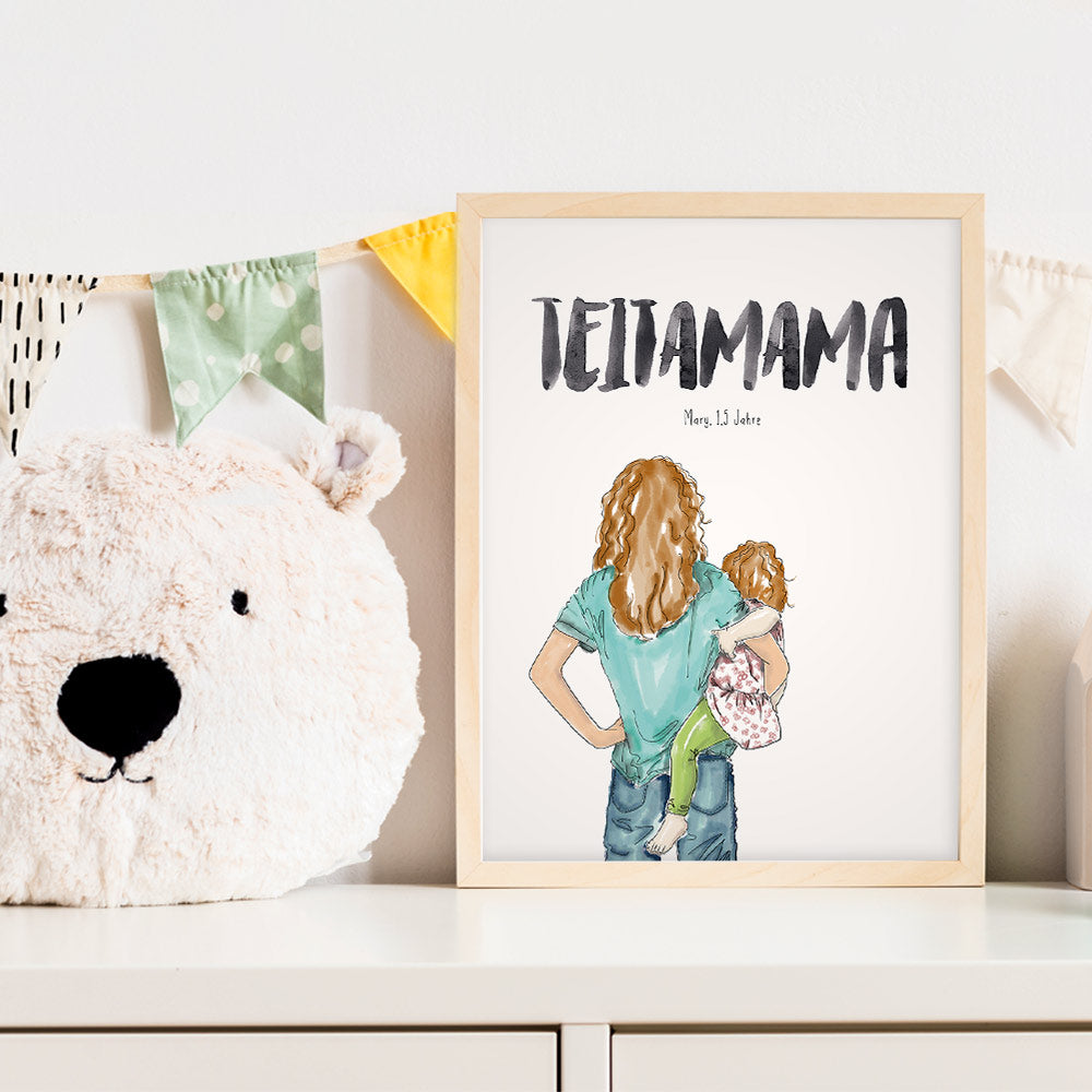 Kindermundposter Mama im Kinderzimmer – personalisiertes Poster als Dekoration und Geschenk