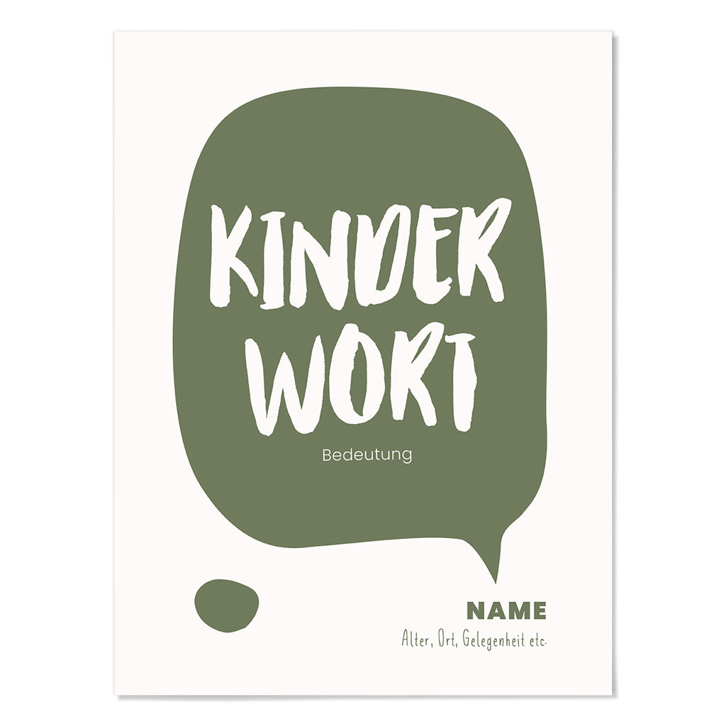 Kindermundposter - Design hejword