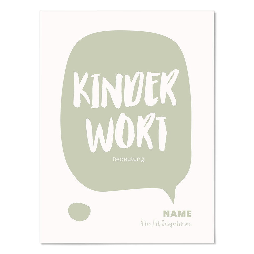 Kindermundposter - Design hejword