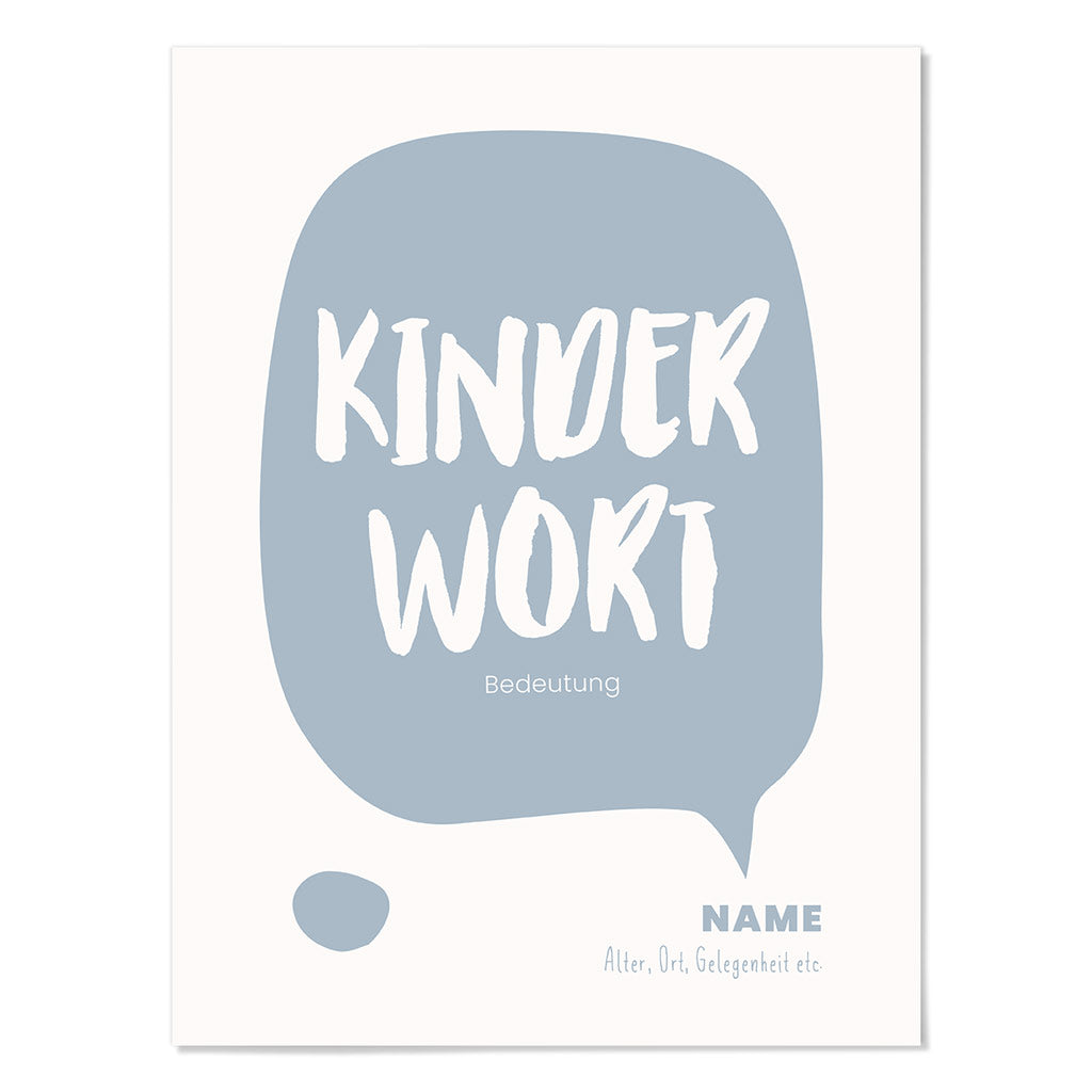 Kindermundposter - Design hejword