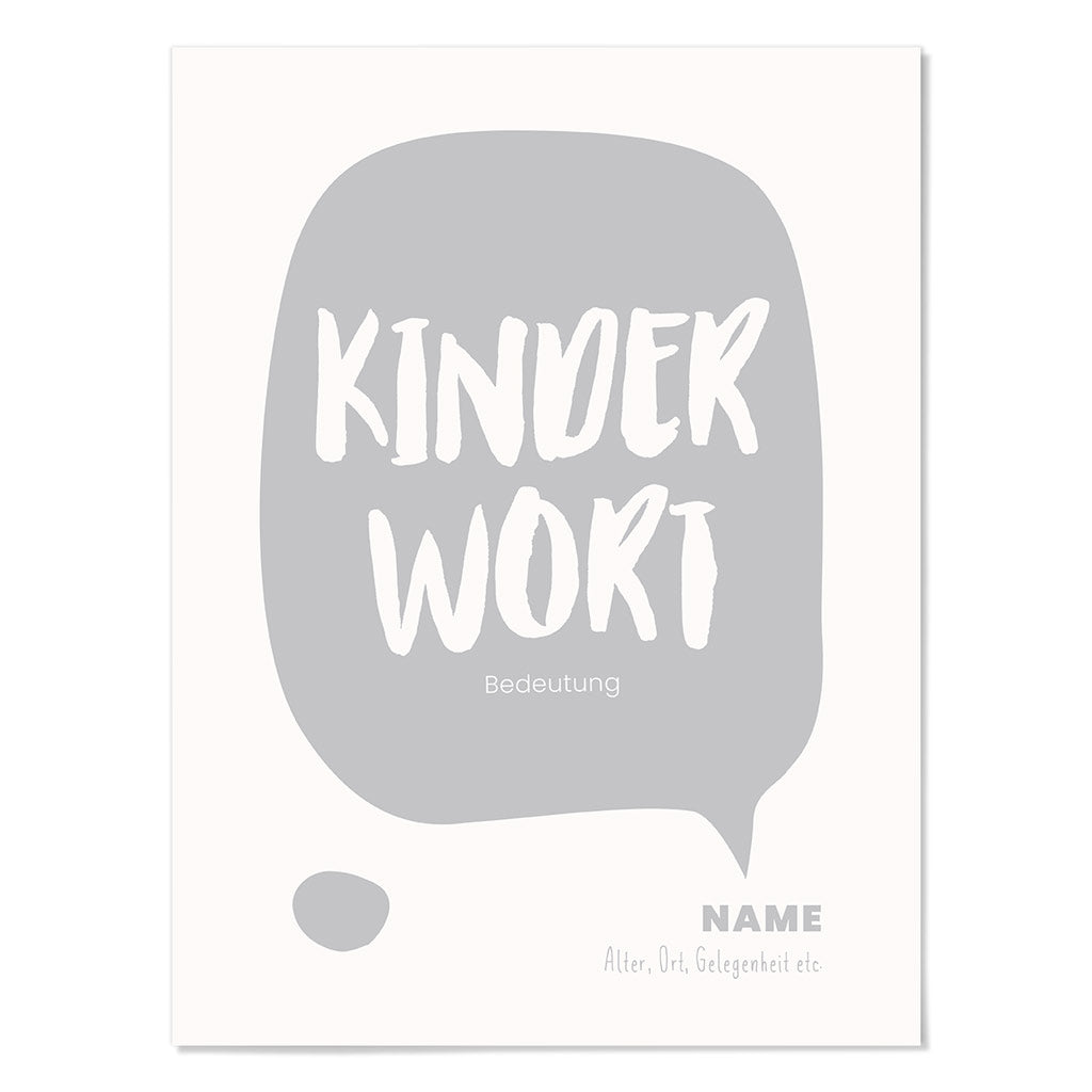 Kindermundposter - Design hejword