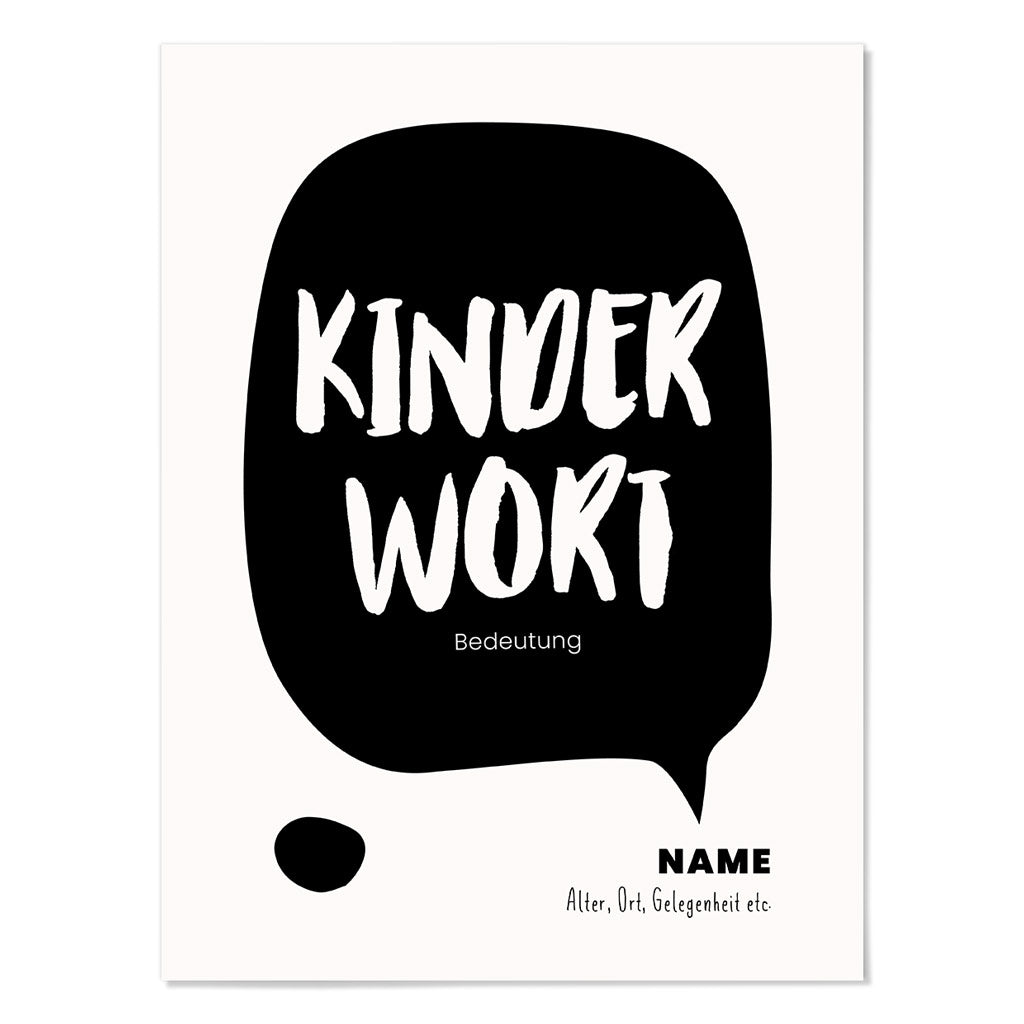 Kindermundposter - Design hejword