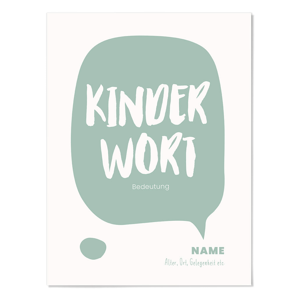 Kindermundposter - Design hejword