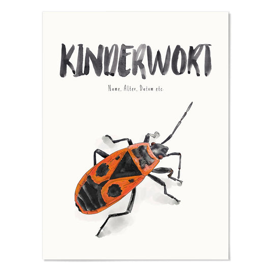 Kindermundposter Feuerwanze – personalisiertes Poster mit Kinderwort für Eltern