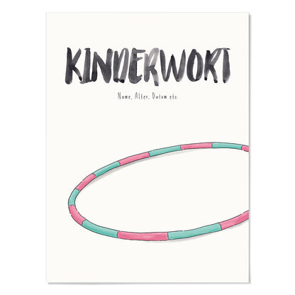 Kindermundposter Hula Hoop – personalisiertes Poster mit Kinderwort für Eltern