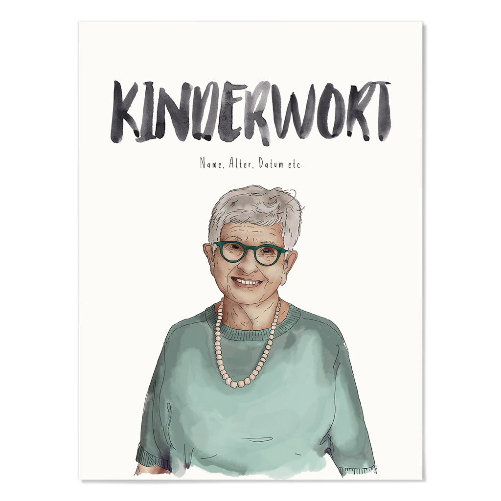 Kindermundposter Oma – personalisiertes Poster mit Kinderwort für Eltern
