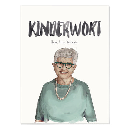 Kindermundposter Oma – personalisiertes Poster mit Kinderwort für Eltern

