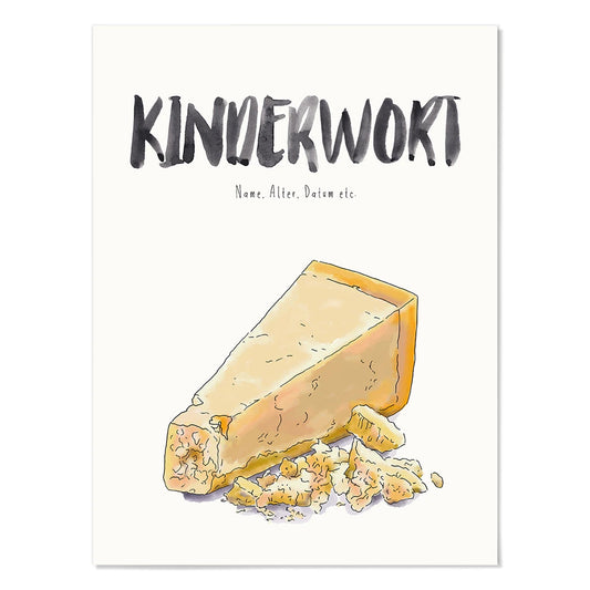 Kindermundposter Parmesan – personalisiertes Poster mit Kinderwort für Eltern
