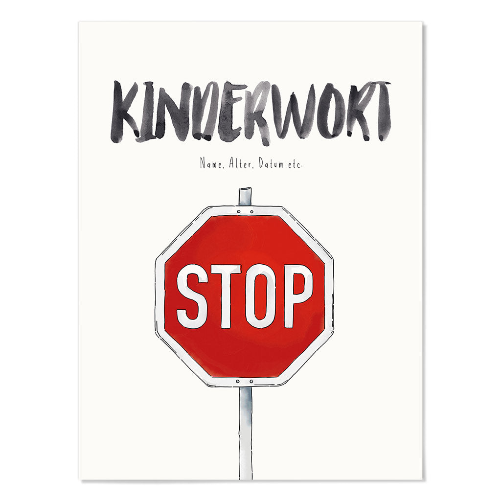 Kindermundposter - Motiv Stoppschild