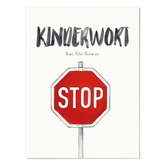 Kindermundposter - Motiv Stoppschild