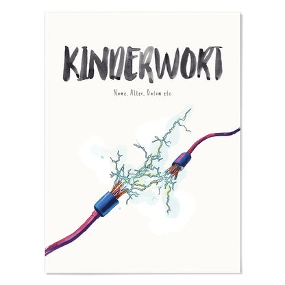 Kindermundposter - Motiv Strom Elektrizität Kabel