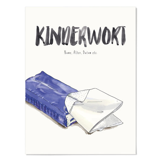 Kindermundposter Taschentuch – personalisiertes Poster mit Kinderwort für Eltern
