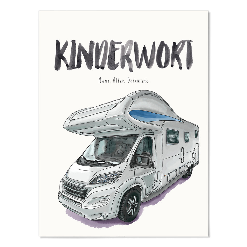 Kindermundposter - Motiv Wohnmobil