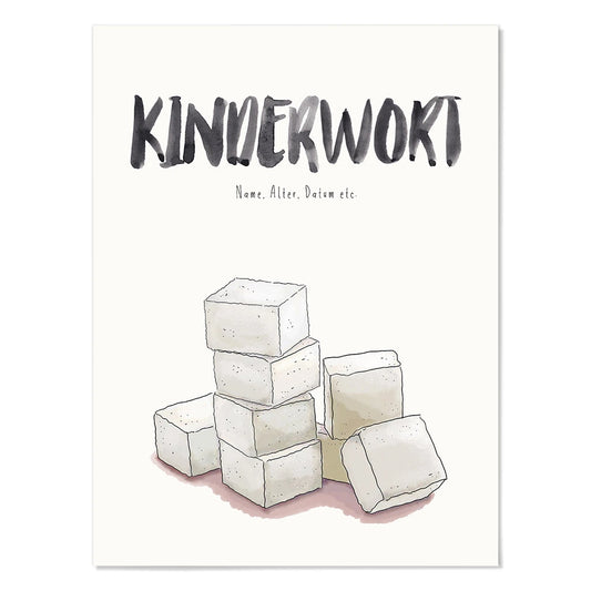 Kindermundposter Zucker – personalisiertes Poster mit Kinderwort für Eltern