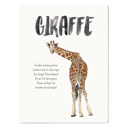 hejhoni - kinderzimmerposter "giraffe"