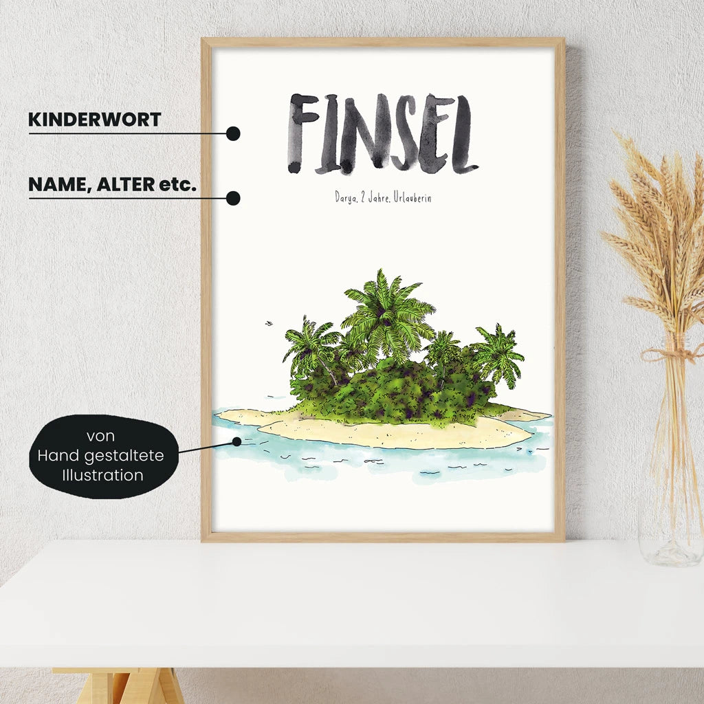Kindermundposter - Motiv Insel