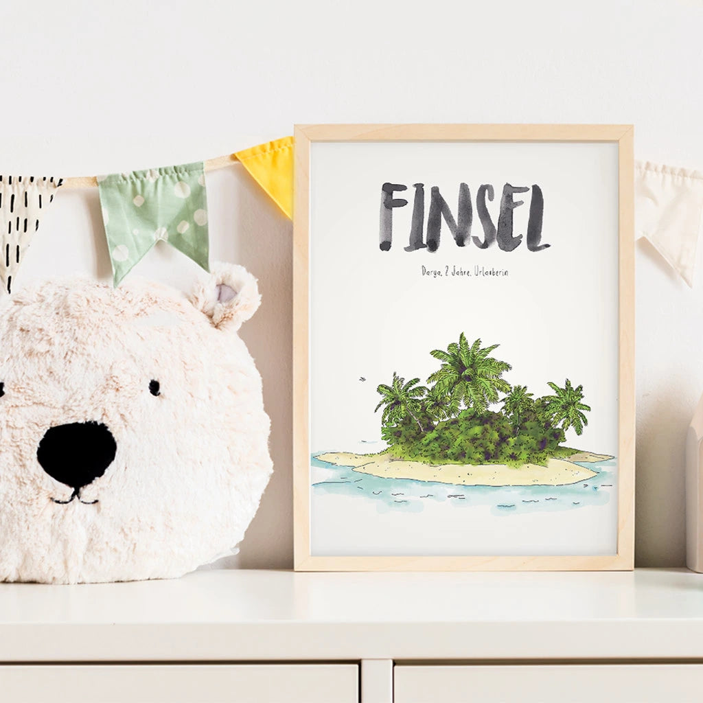 Kindermundposter - Motiv Insel