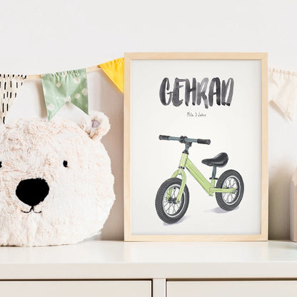 Kindermundposter - Motiv Laufrad