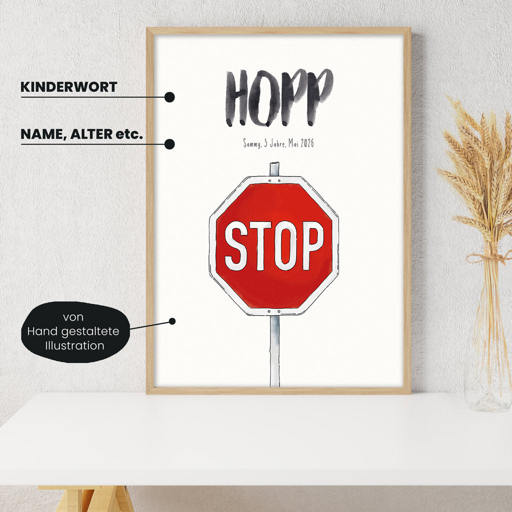 Kindermundposter - Motiv Stoppschild