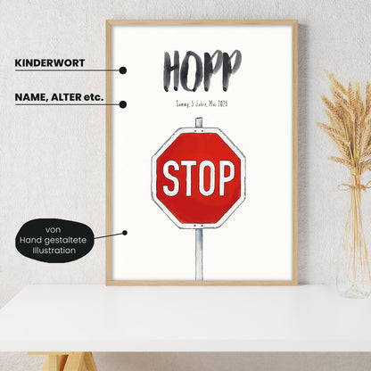 Kindermundposter - Motiv Stoppschild