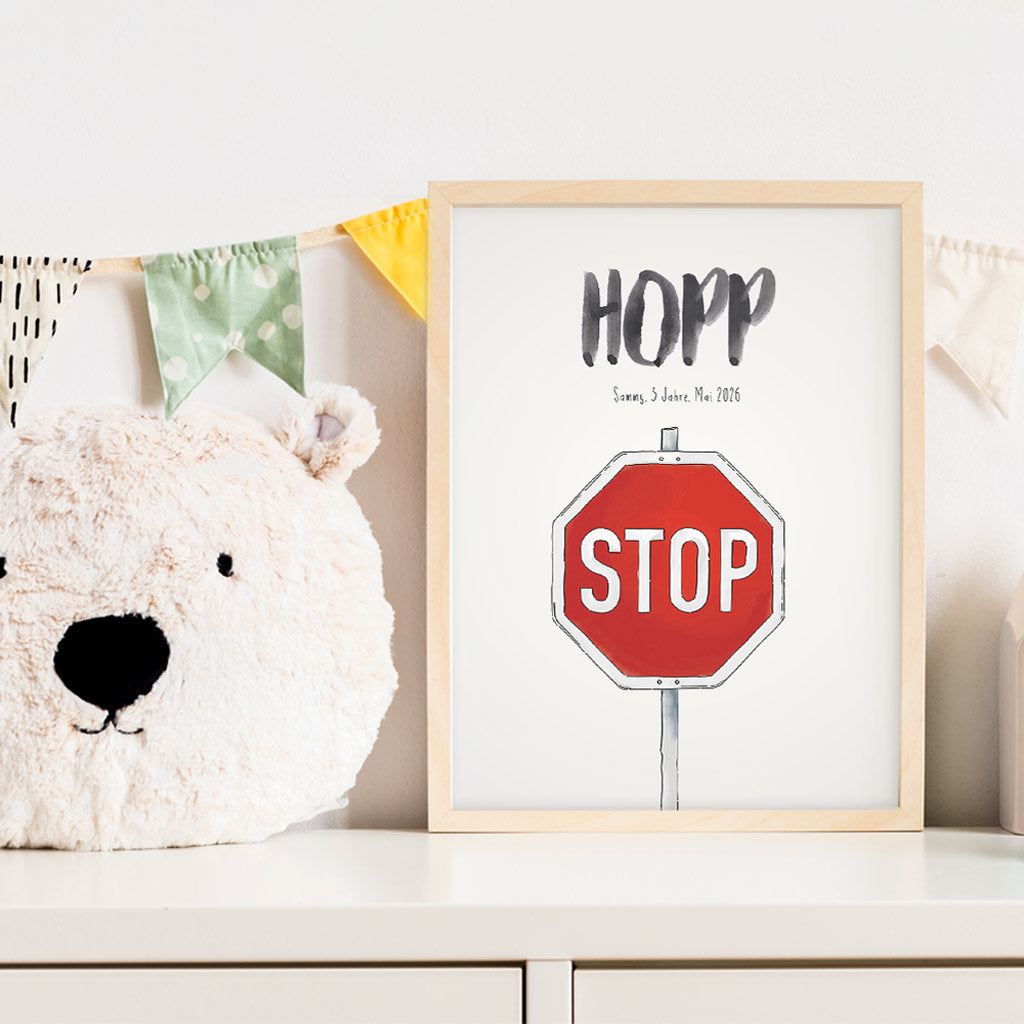 Kindermundposter - Motiv Stoppschild