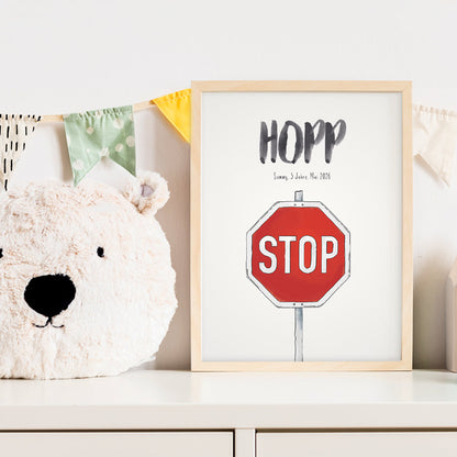 Kindermundposter - Motiv Stoppschild