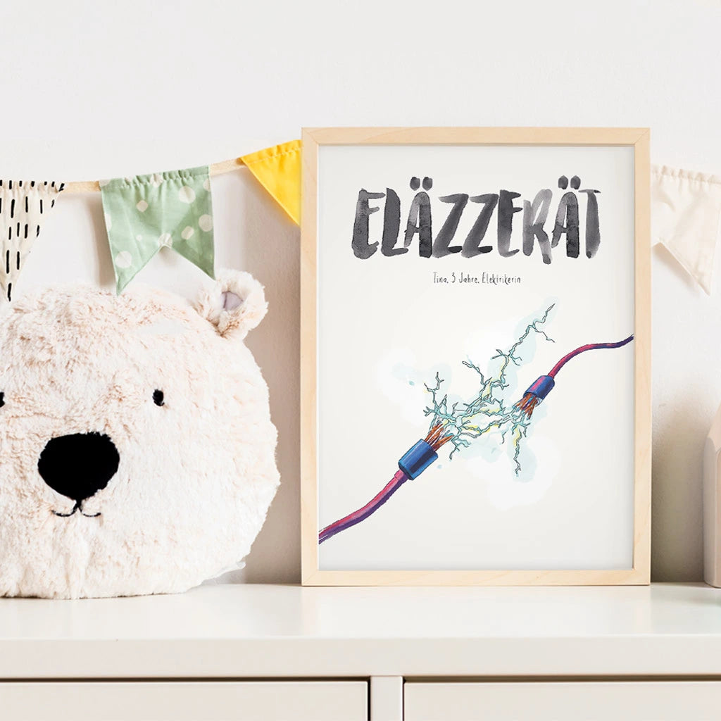 Kindermundposter - Motiv Strom Elektrizität Kabel